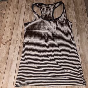 3/15$ navy and white striped Tank top